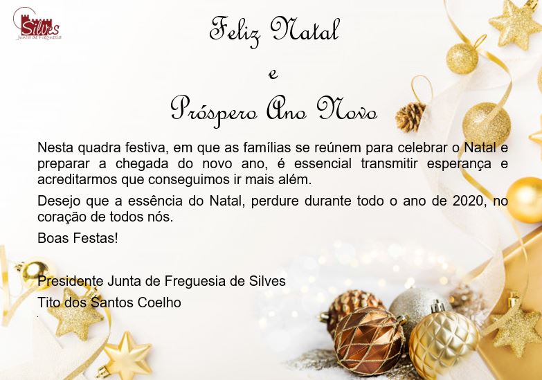 Mensagem de Natal e Próspero Ano Novo – Freguesia de Silves